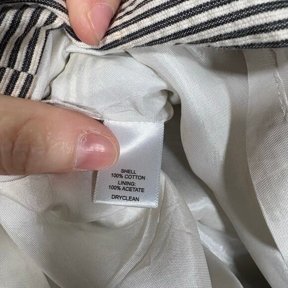 Ann Taylor LOFT Women's Gray & White Striped Pencil Skirt - Size 10 - Corpcore - Picture 5 of 6